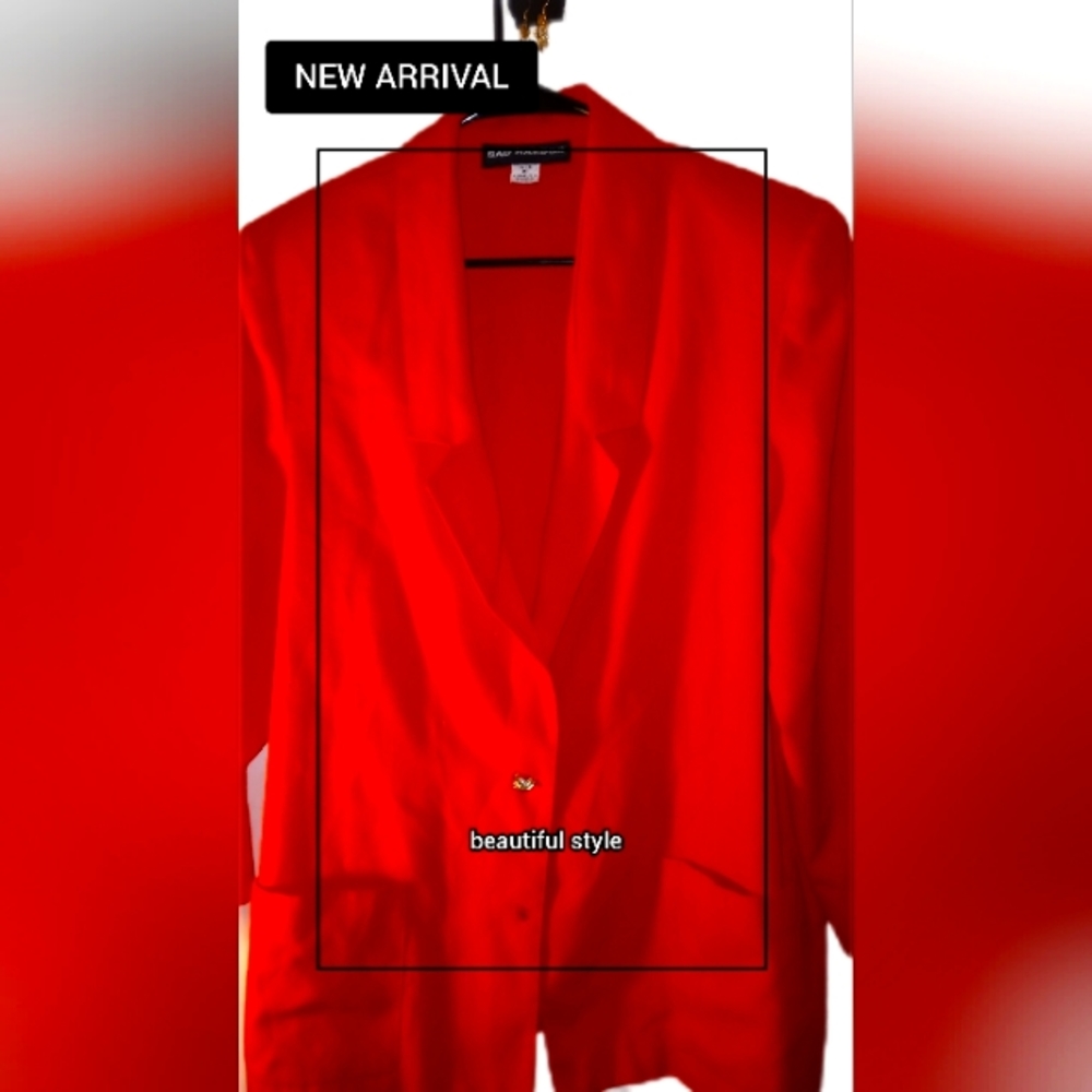 Red blazer size 16 sag harbor